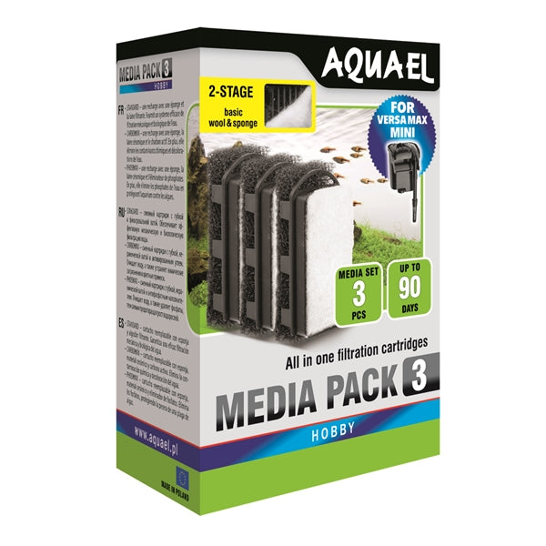 AquaEl Media Pack - 2-Stage Basic Wool & Sponge (3 pcs)