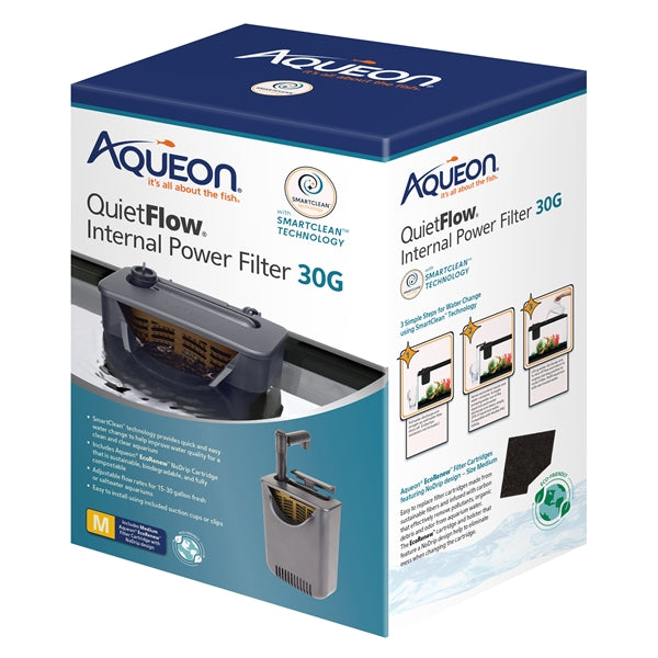 Aqueon QuietFlow SmartClean Internal Filter - 30G