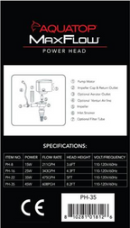 Aquatop MaxFlow Power Head PH35 - 608gph
