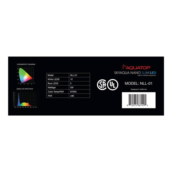 Aquatop SkyAqua Nano Slim LED Light 5 Watt