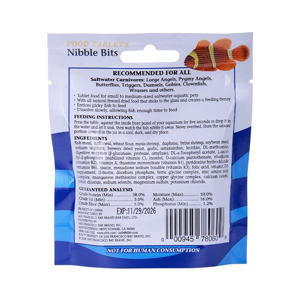 Bay Brand Nibble Bits - Saltwater Carnivore Small Tablets (10mm) 0.37oz