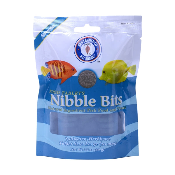 Bay Brand Nibble Bits - Saltwater Herbivore Large Tablets (20mm) 2.1oz