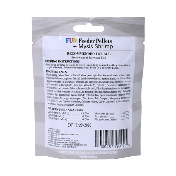 Bay Brand FUN Feeder Pellets - Mysis (0.6 - 0.9mm) 0.7oz