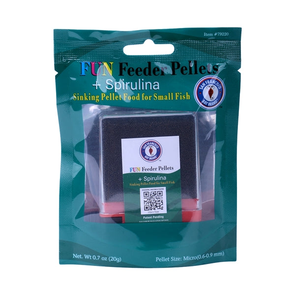 Bay Brand FUN Feeder Pellets - Spirulina (0.6 - 0.9mm) 0.7oz
