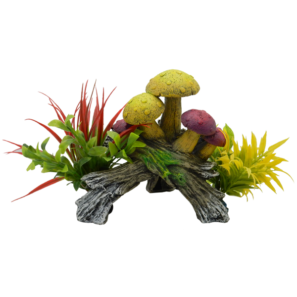 Blue Ribbon Exotic Ornaments - Mushroom Hideaway with Plants