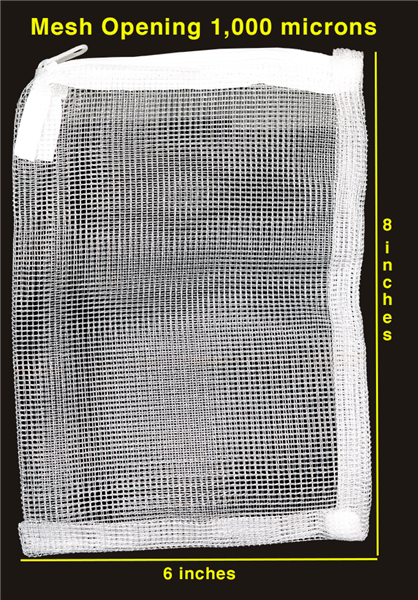 DrTim's 8x6 Standard Mesh Bag 1000 Micron - 2 Pack