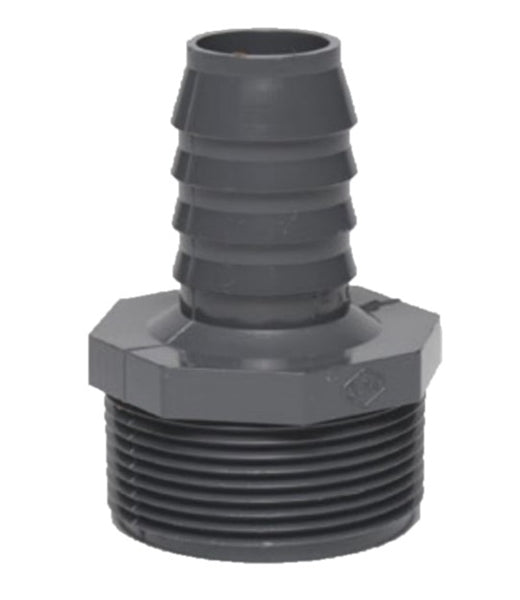 Reducing Insert Adapter 1"MPT x 3/4"Hose - GRAY