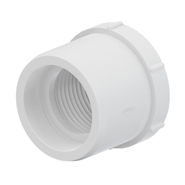 PVC Reducer Bushing 2" x 3/4" - SxT WHITE