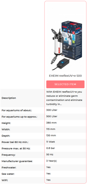 Eheim reeflexUV 500+e - WiFi - 9 Watt