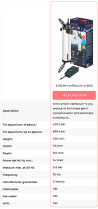 Eheim reeflexUV 800+e - WiFi - 11 Watt