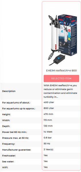 Eheim reeflexUV 800+e - WiFi - 11 Watt