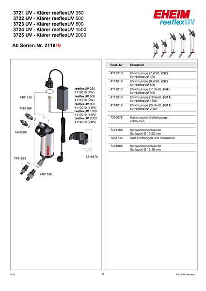 Eheim reeflexUV 800 - 11 Watt
