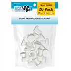 Eva Aquatics Ceramic Frag 3/4" Plug - 20 Pack - White