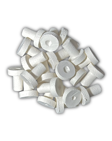 Eva Aquatics Ceramic Frag 3/4" Plug - 1000 Pack - White