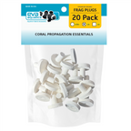 Eva Aquatics Ceramic Frag 1" Plug - 20 Pack - White