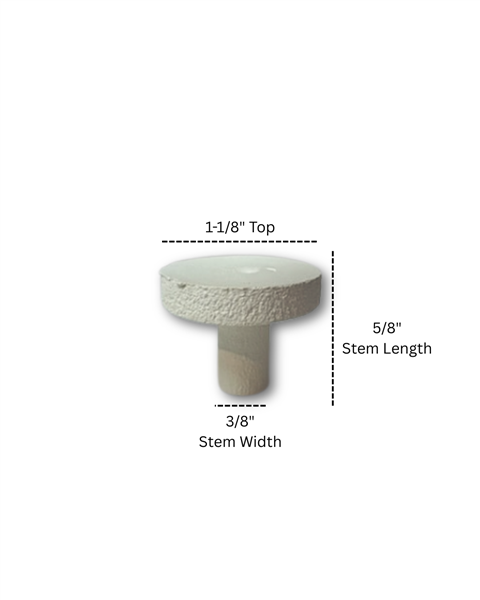 Eva Aquatics Ceramic Frag 1" Plug - 250 Pack - White