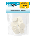 Eva Aquatics Ceramic Frag 1.5" Round Tile - 12 Pack - White