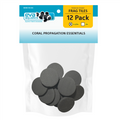 Eva Aquatics Ceramic Frag 1.5" Round Tile - 12 Pack - Black