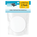 Eva Aquatics Ceramic Frag 4" Round Tile - 2 Pack - White