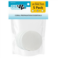 Eva Aquatics Ceramic Frag 3" Round Tile - 5 Pack - White