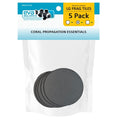 Eva Aquatics Ceramic Frag 3" Round Tile - 5 Pack - Black