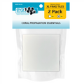 Eva Aquatics Ceramic Frag 4" Square Tile - 2 Pack - White
