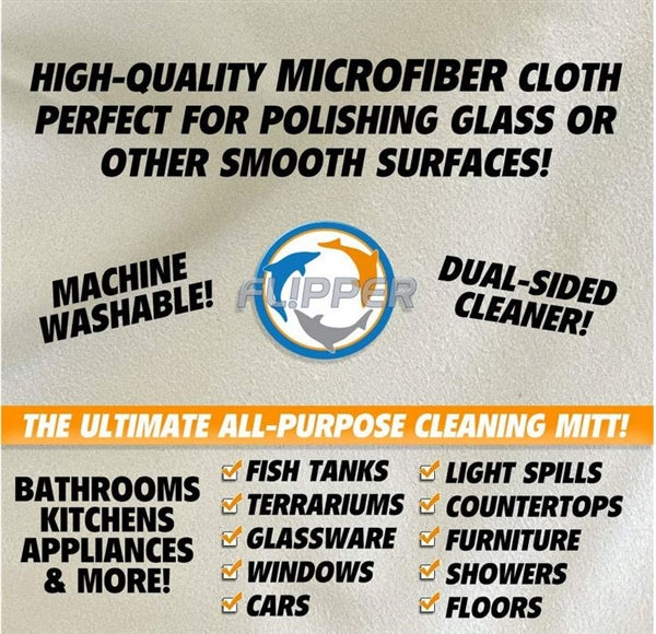 Flipper Glass Cleaning Mitt - 2pk
