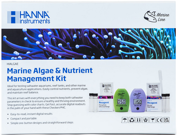 Hanna Marine Algae & Nutrient Management Kit (PO4 ULR, NO3 HR) -HIALGAE