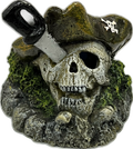 Hikari Resin Ornament - Pirate With Sword Through Skull