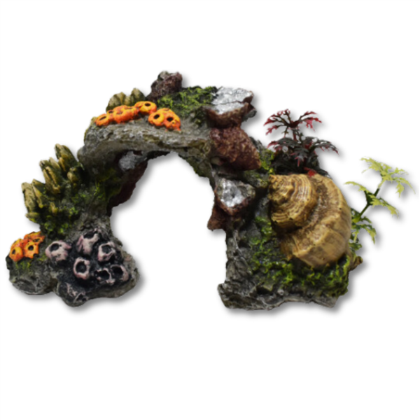 Hikari Resin Ornament - Arch w/ Coral