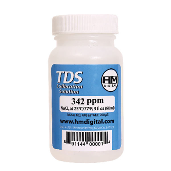 HM Digital 342 ppm NaCl TDS Calibration Solution 3oz / 89ml