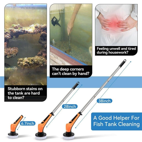 Hygger 6-in-1 Aquarium Electric Cleaning Brush