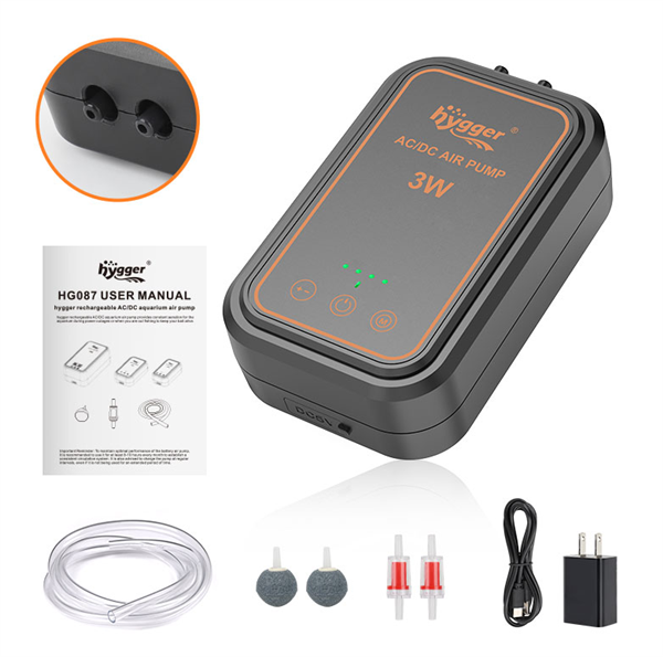 Hygger Rechargeable AC/DC Aquarium Air Pump - HG087-4W