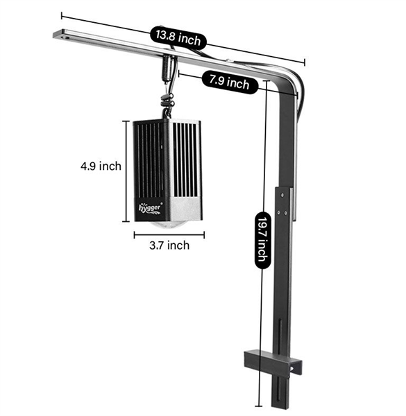 Hygger Max Pro Plant Aquarium LED Light 100 Watt - HG132-100W