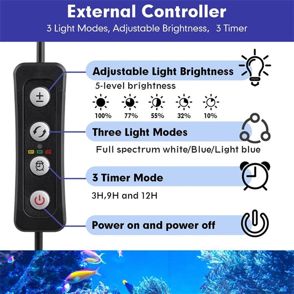 Hygger Eyeball Aluminum Alloy Reef Light - HG171-36W