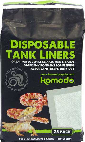 Komodo ReptiPads Disposable Tank Liners 30" x 12" - 25 Pack