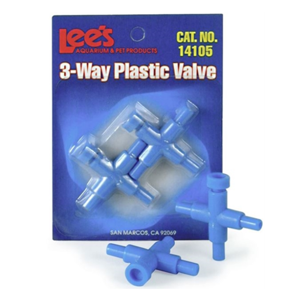 Lee's Three-Way Plastic Valve, 2/Blister Card