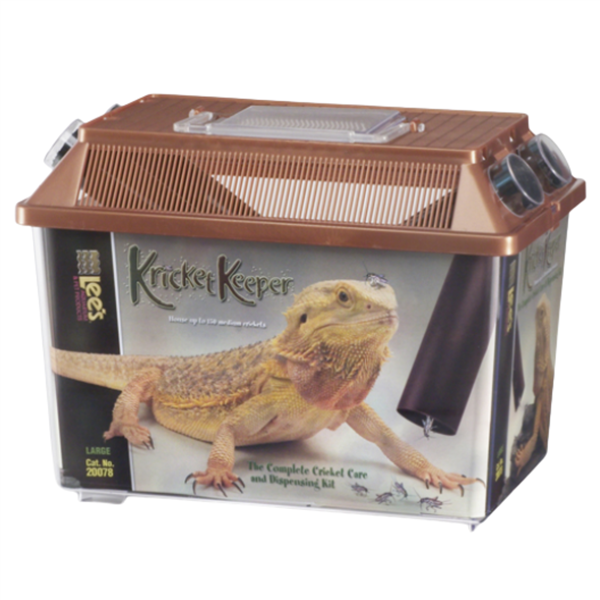 Lee's Kricket Keeper, Large, w/ LID and Feeder Tubes