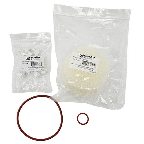 Lifegard Replacement Sponges, Nylon Screws, O-Rings for Medium Side Flow Reactor