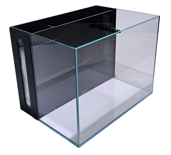 Lifegard Crystal Aquarium - 45 Degree Low Iron Ultra Clear - Back Filter - 12.2"x8.66"x9.06" - 4 Gallons