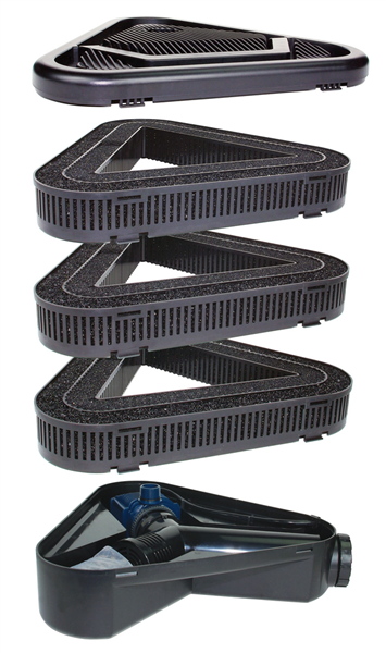 Lifegard Trio Pond Filter Kit - Includes Quiet One 1022gph Pump