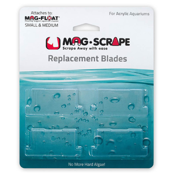 Mag-Float Replacement Acrylic Blades for Small & Medium - 4 Pack