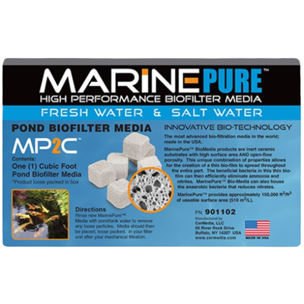 MarinePure High Performance Biofilter Media MP2C 1 CU FT