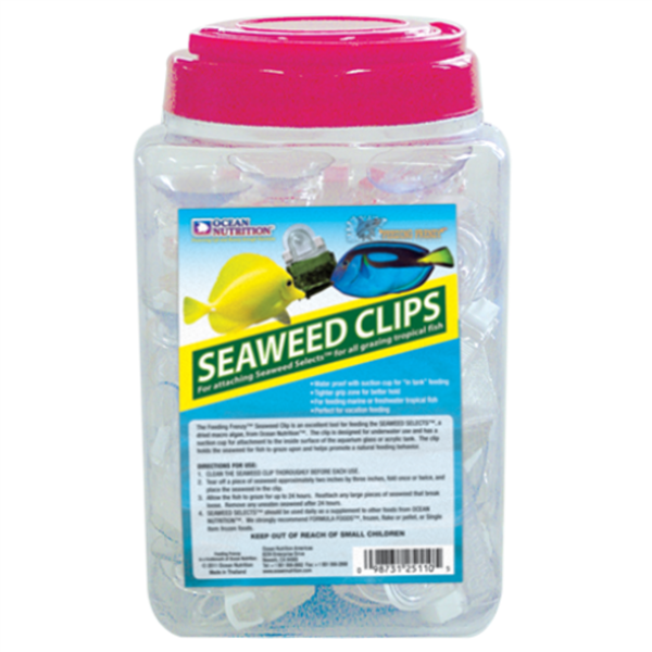 Ocean Nutrition Feeding Frenzy Seaweed Clips 36 Count Jar