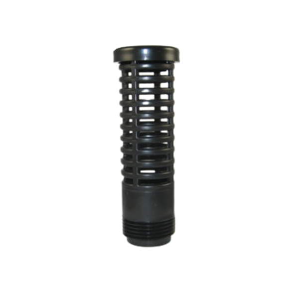 Black Suction Screen 1" x 6" Tall 1" Male Thread