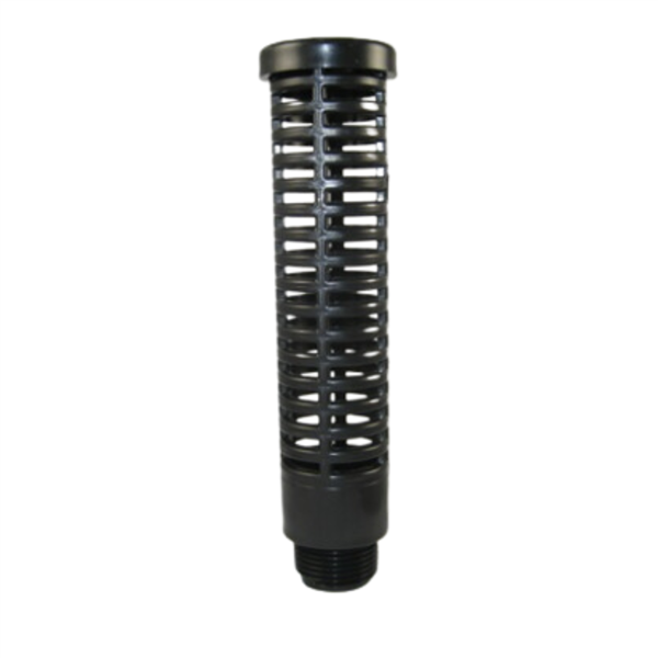 Black Suction Screen 1" x 6" Tall 3/4" Male Thread