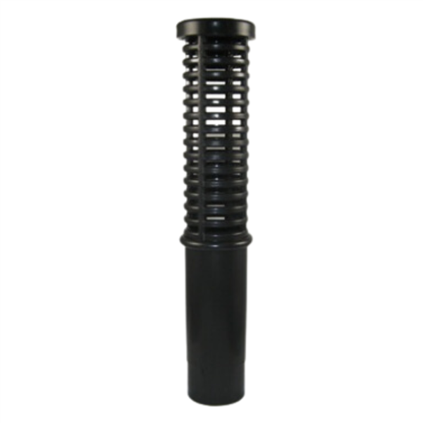 Black Suction Screen w/ Gravel Guard 1-1/8" x 8" Tall 1" Male Slip