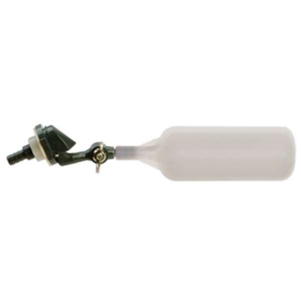 Float Valve 1/4" Barb Inlet, Adjustable Arm