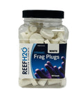 ReefH2O Bulk Ceramic Frag Plug White 50 Count Jar - 3/4" Top