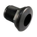 Schedule 40 Bulkhead 1" TxT Black (Hole Size 1-3/4")